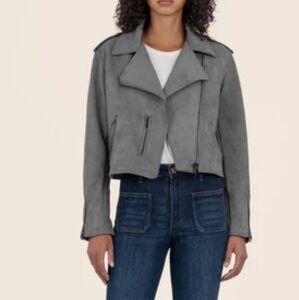 Kut from the Kloth Charcoal Moto Jacket